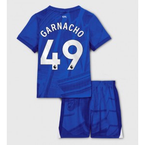 Fotbalové Dres Chelsea Alejandro Garnacho #49 Dětské Domácí Oblečení 2025-26 Krátký Rukáv (+ trenýrky)